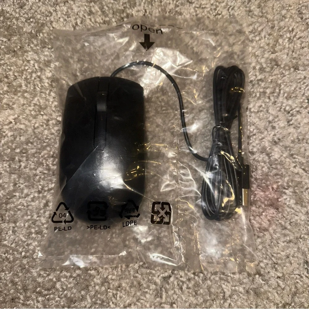 Dell Black Wired Computer Mouse